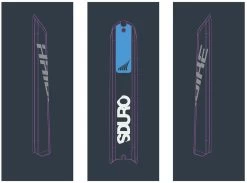 Aufkleber HAIBIKE Sduro/Xduro 2018 Für Bosch Akkuskidplate -Bike Zubehör aufkleber sduro haibike 2018 fuer bosch akkuskidplate e bike electric blau dunkelblau