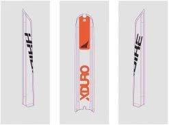 Aufkleber HAIBIKE Sduro/Xduro 2018 Für Bosch Akkuskidplate -Bike Zubehör aufkleber sduro haibike 2018 fuer bosch akkuskidplate e bike orangerot silber