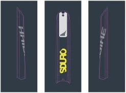 Aufkleber HAIBIKE Sduro/Xduro 2018 Für Bosch Akkuskidplate -Bike Zubehör aufkleber sduro haibike 2018 fuer bosch akkuskidplate e bike zitrone silber