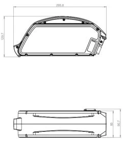 E-Bike Vision - EBV E-Bike Battery, Compatible To Bosch Classic Line 36 V Downtube -Bike Zubehör ebv bosch classic line size