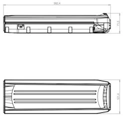 E-Bike Vision - EBV E-Bike Battery, Compatible To Gazelle Innergy 36 V Carrier 416 Wh -Bike Zubehör ebv ebike powerpack gazelle innergy measurements