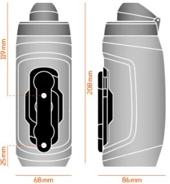Fidlock Twist Bottle 590 Trinkflasche Transparent Schwarz + Bike Base -Bike Zubehör fidlock twist bottle 590 ml bike base abmessung