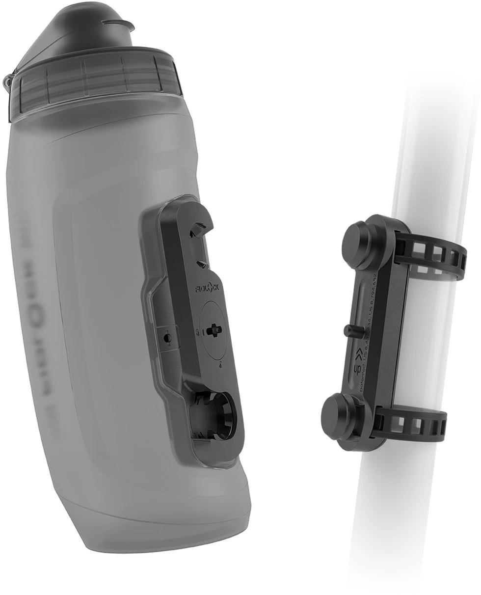 Fidlock Twist Bottle 590 Trinkflasche Transparent Schwarz + Uni Base 3 Fidlock Twist Bottle 590 Trinkflasche Transparent Schwarz + Uni Base