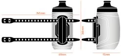 Fidlock Twist Bottle 450 Trinkflasche Transparent Schwarz + Uni Base -Bike Zubehör fidlock twist bottle uni base 450 ml masse