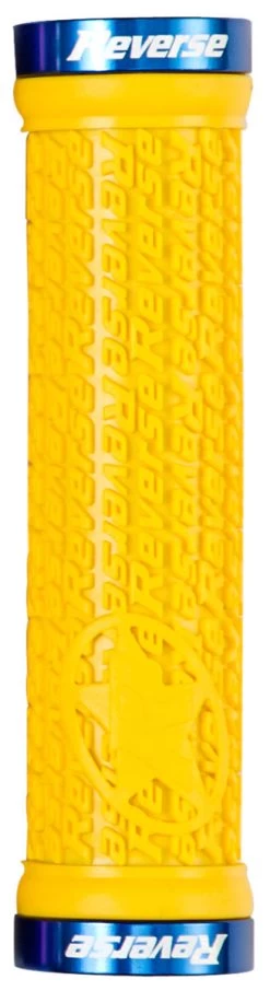 REVERSE Griff Stamp Lock On Ø30mm X 135mm 24 REVERSE Griff Stamp Lock On Ø30mm X 135mm -Bike Zubehör reverse griff stamp lock on durchmesser30mm 135mm gelb blau