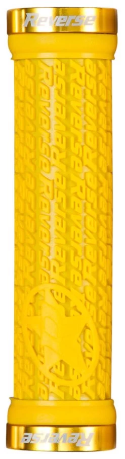 REVERSE Griff Stamp Lock On Ø30mm X 135mm 25 REVERSE Griff Stamp Lock On Ø30mm X 135mm -Bike Zubehör reverse griff stamp lock on durchmesser30mm 135mm gelb gold