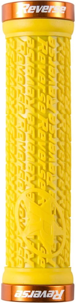 REVERSE Griff Stamp Lock On Ø30mm X 135mm 28 REVERSE Griff Stamp Lock On Ø30mm X 135mm -Bike Zubehör reverse griff stamp lock on durchmesser30mm 135mm gelb orange