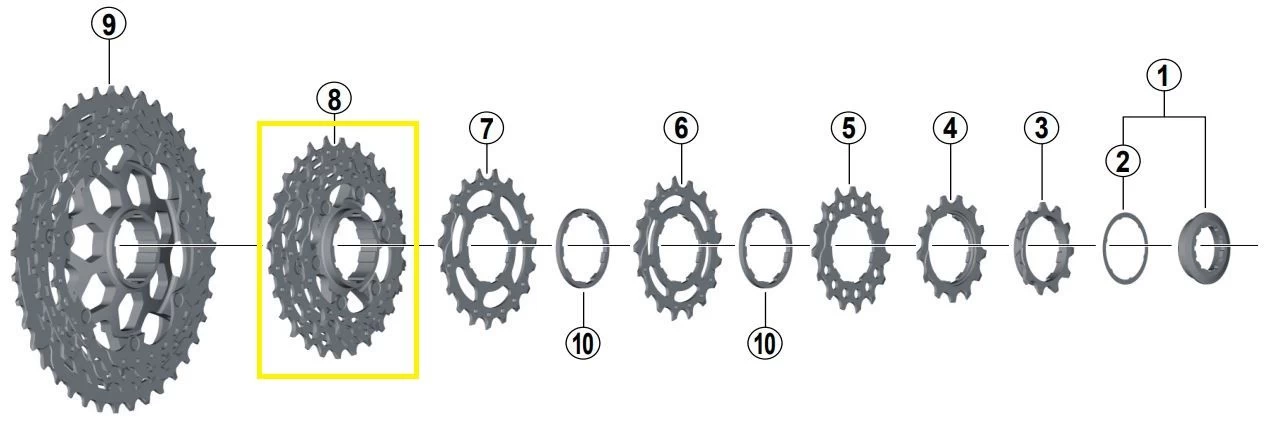 SHIMANO Sprocket Unit For XT CS-M8000 | 11-40T | 11-42T | 11-46T 4 SHIMANO Sprocket Unit For XT CS-M8000 | 11-40T | 11-42T | 11-46T – Bild 2