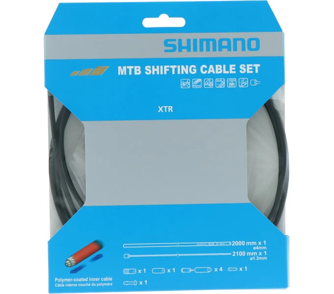 SHIMANO XTR Shift Cable Set MTB Polymer-coated 3 SHIMANO XTR Shift Cable Set MTB Polymer-coated