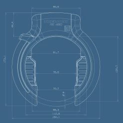 Trelock Rahmenschloss RS 480 XL 7 Trelock Rahmenschloss RS 480 XL -Bike Zubehör trelock rahmenschloss rs 48 xl masse