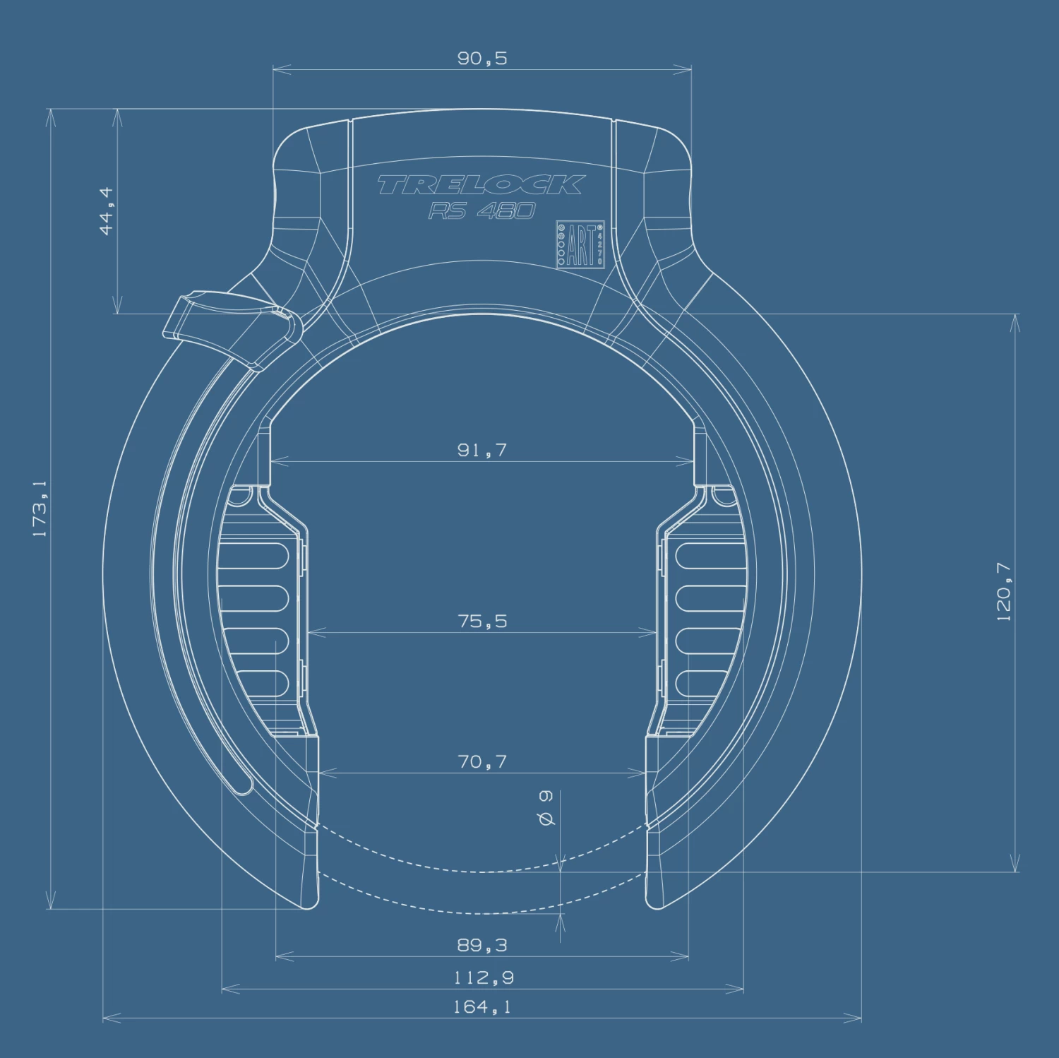Trelock Rahmenschloss RS 480 XL 5 Trelock Rahmenschloss RS 480 XL – Bild 3